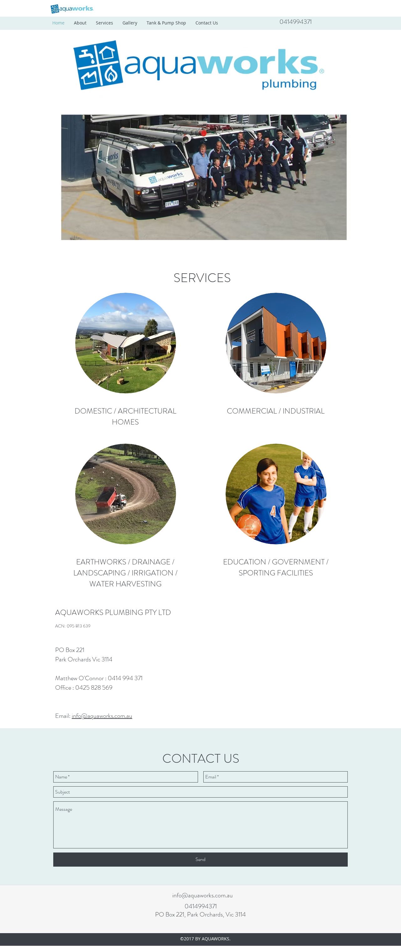 AQUA WORX website