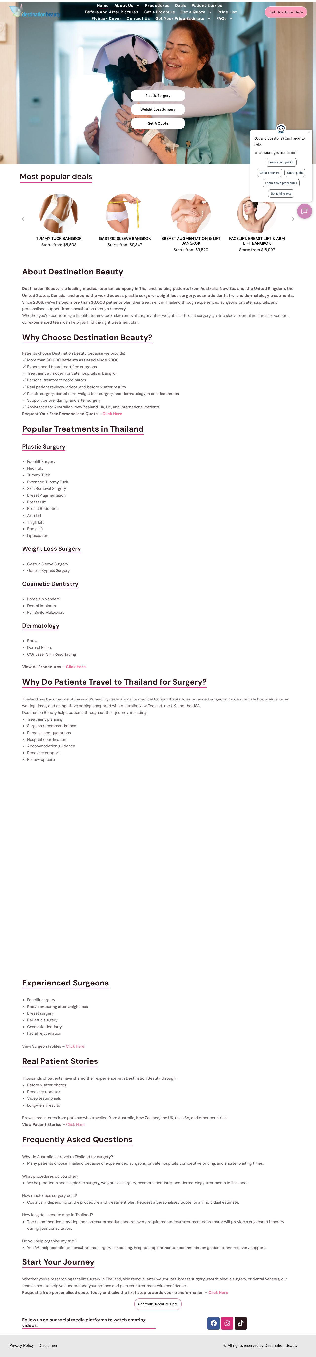 Thailand hospital website