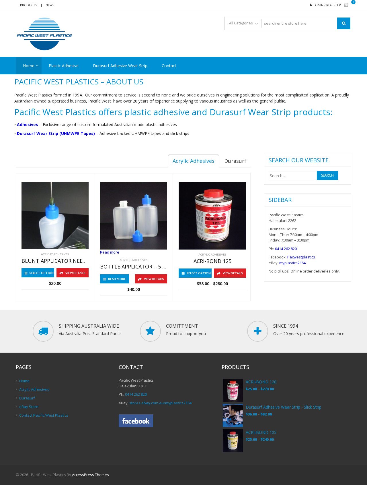 Pacific West Corporation Pty Limited website