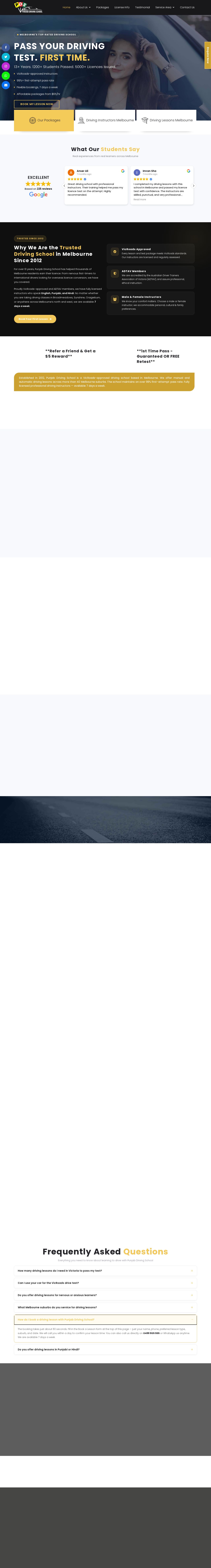Driving School In Melbourne website
