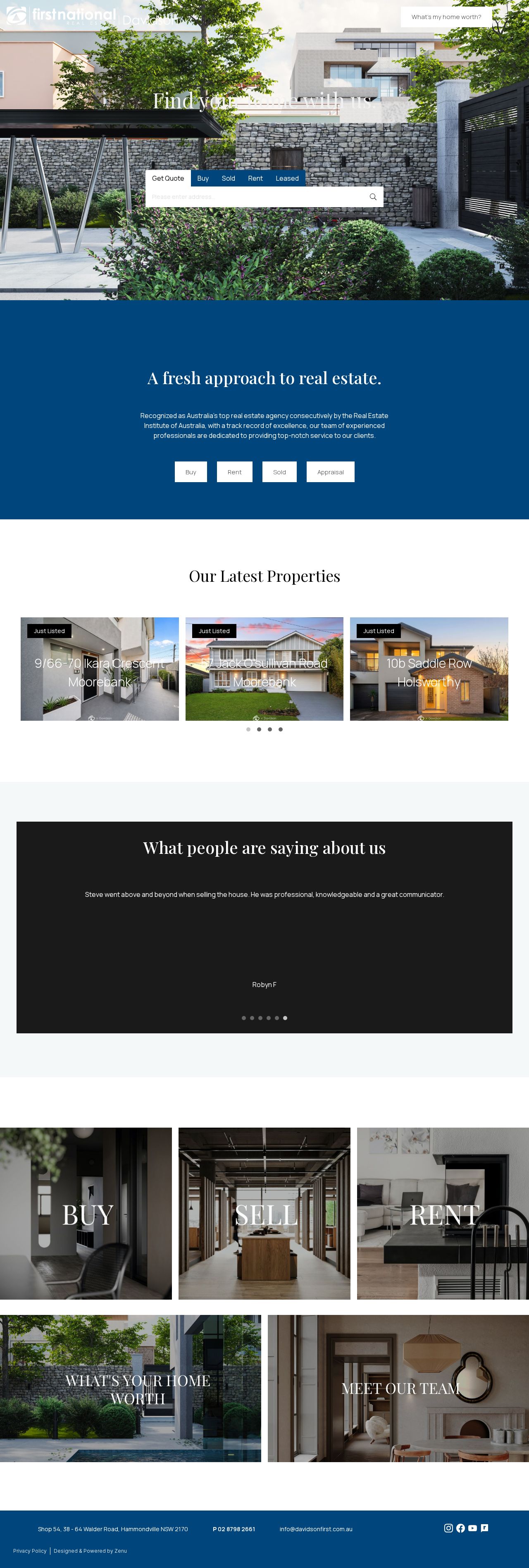 First National Real Estate Davidson website