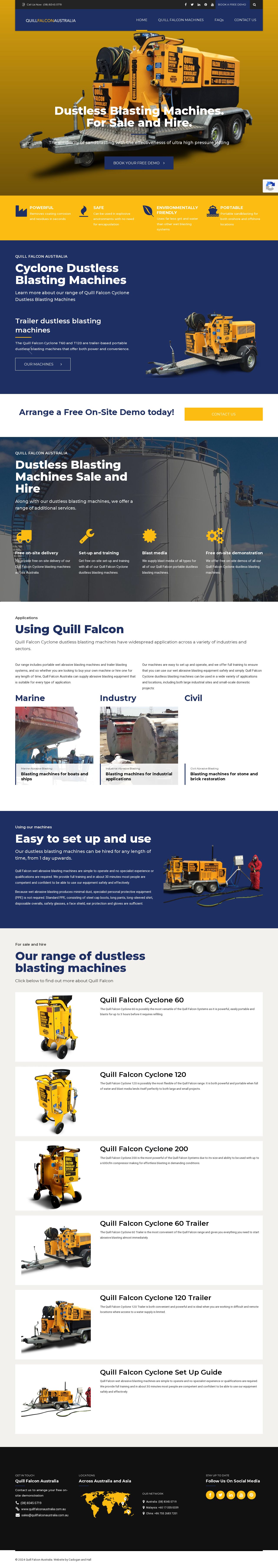 Quill Falcon Australia website