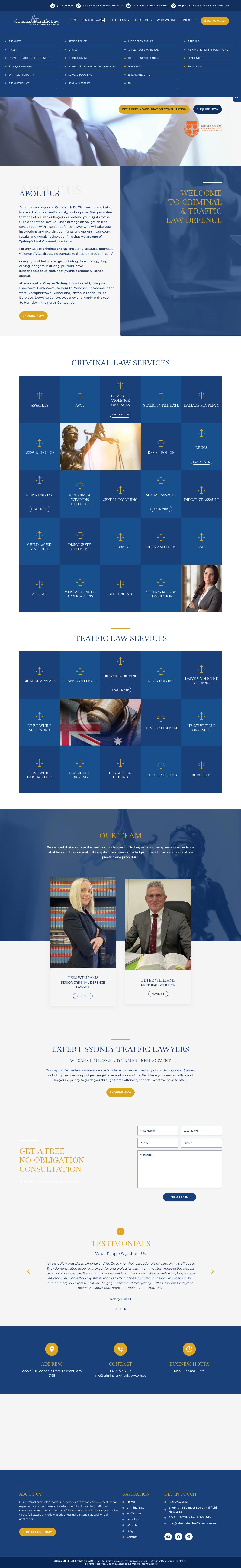Crime & Traffic Lawyers Pty Ltd website