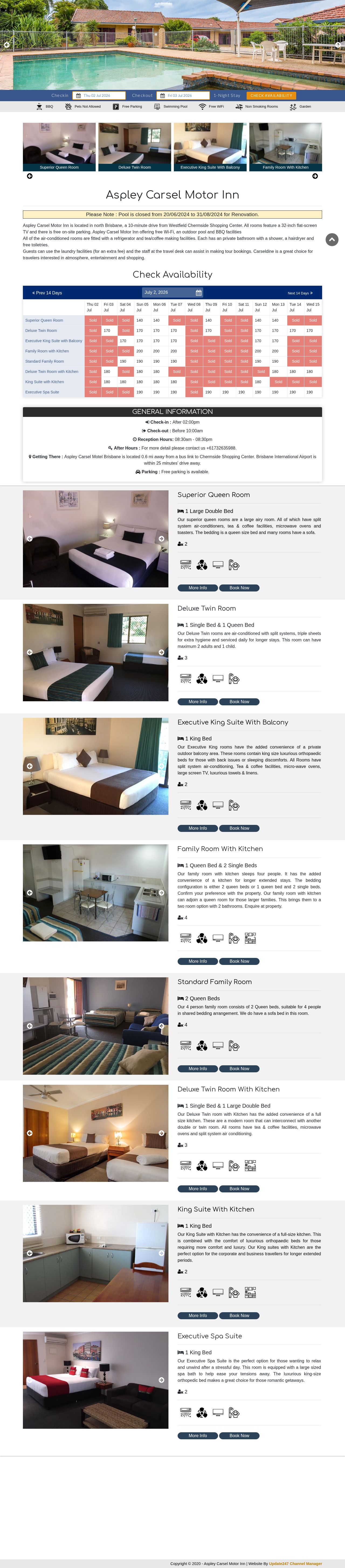 Aspley Carsel Motor Inn website