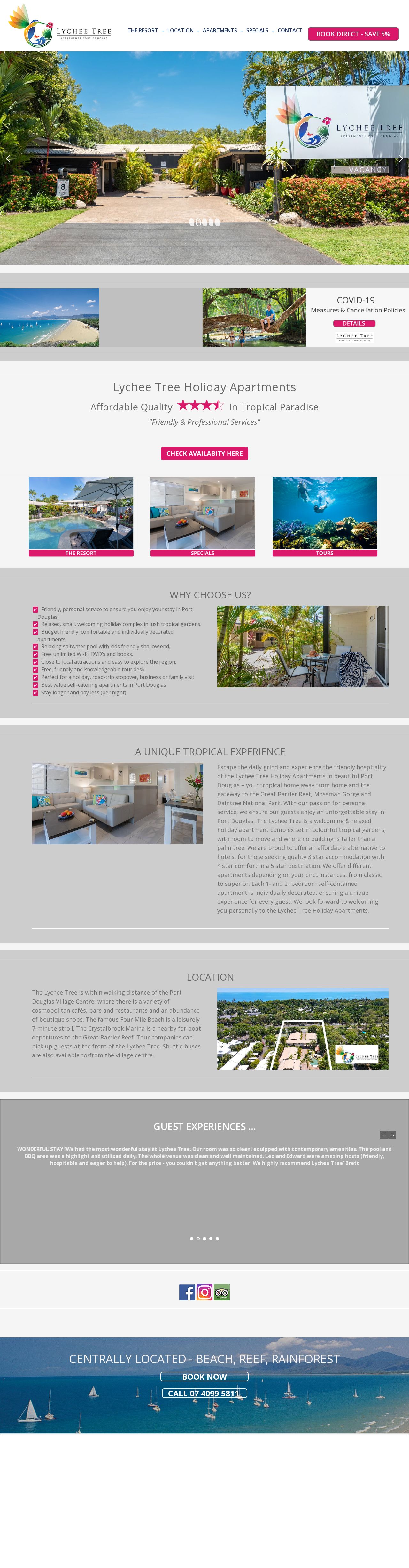 Port Douglas Apartments website