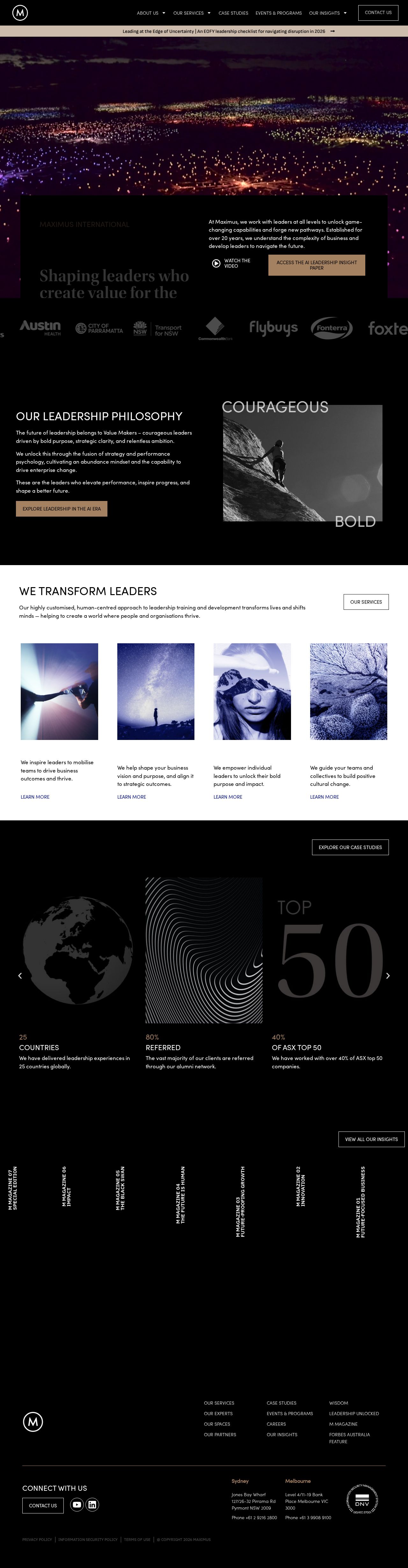 Maximus International website