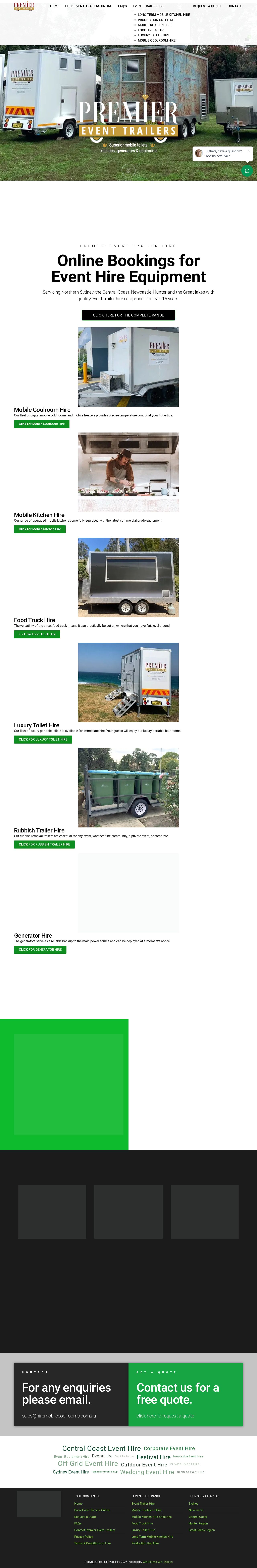 Mobile Coolroom Hire website