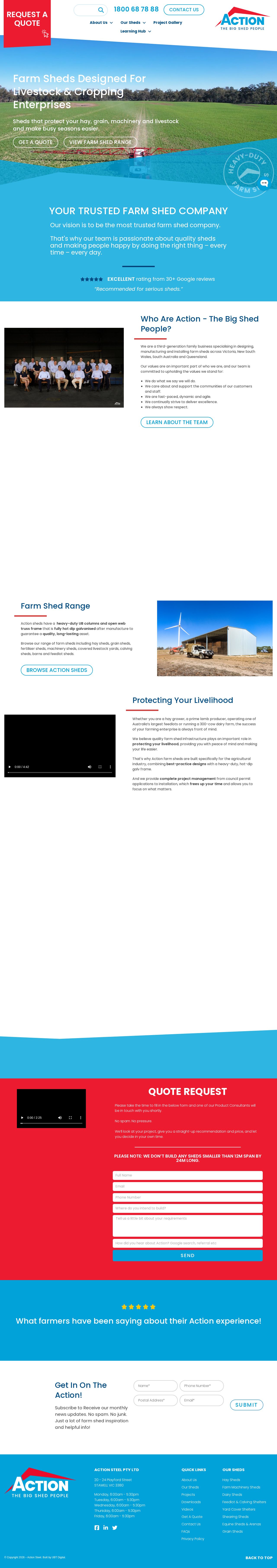 Action Steel Industries Pty Ltd website