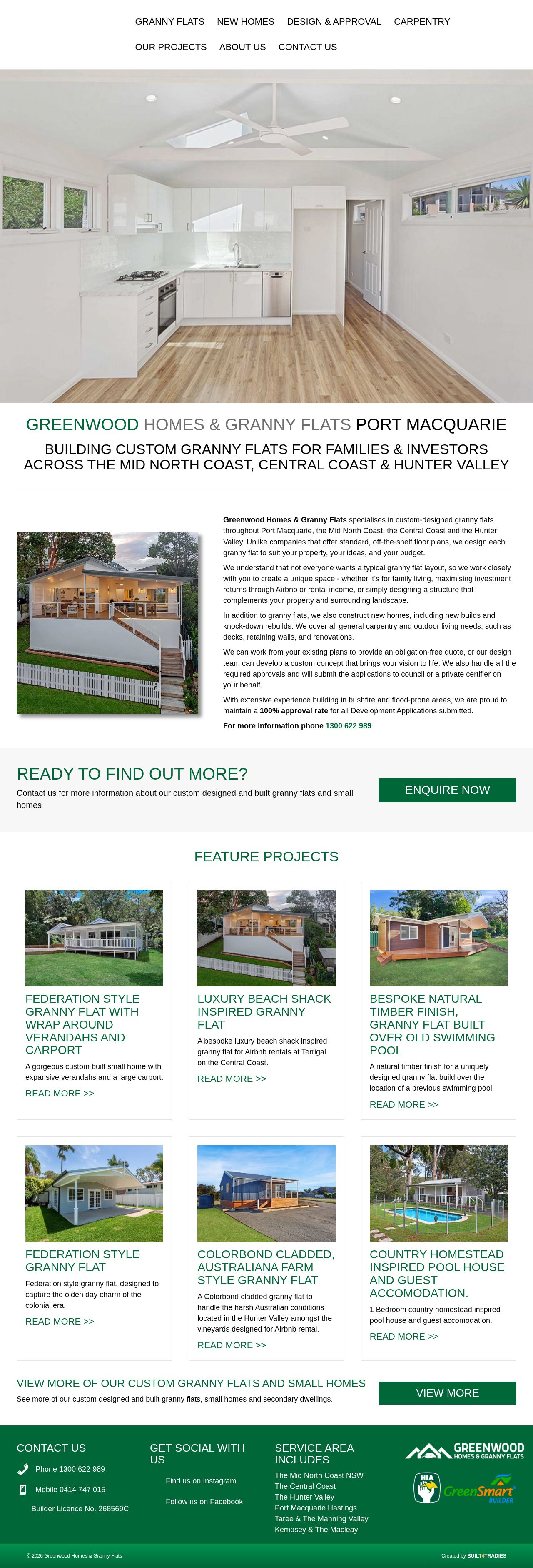 Greenwood Homes website