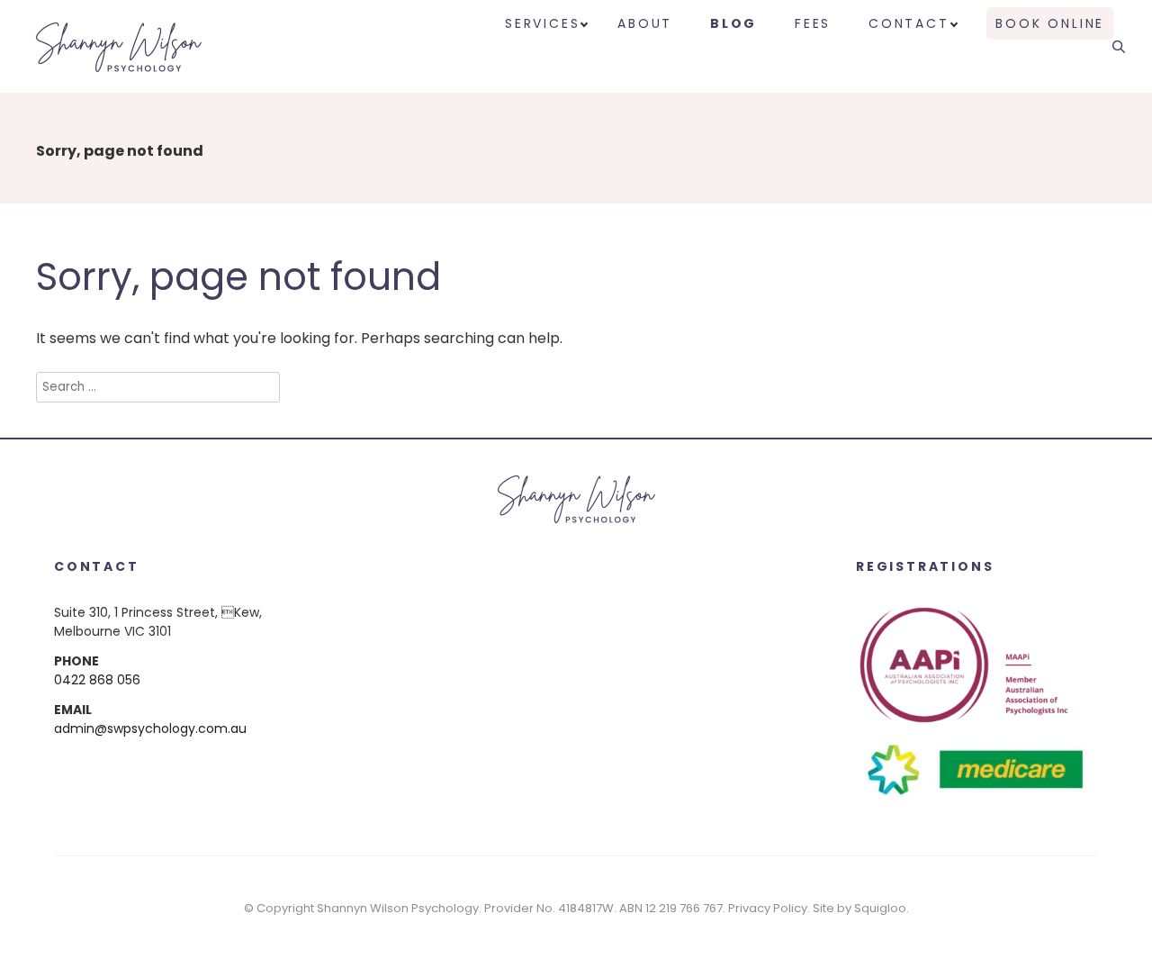 SW Psychology website