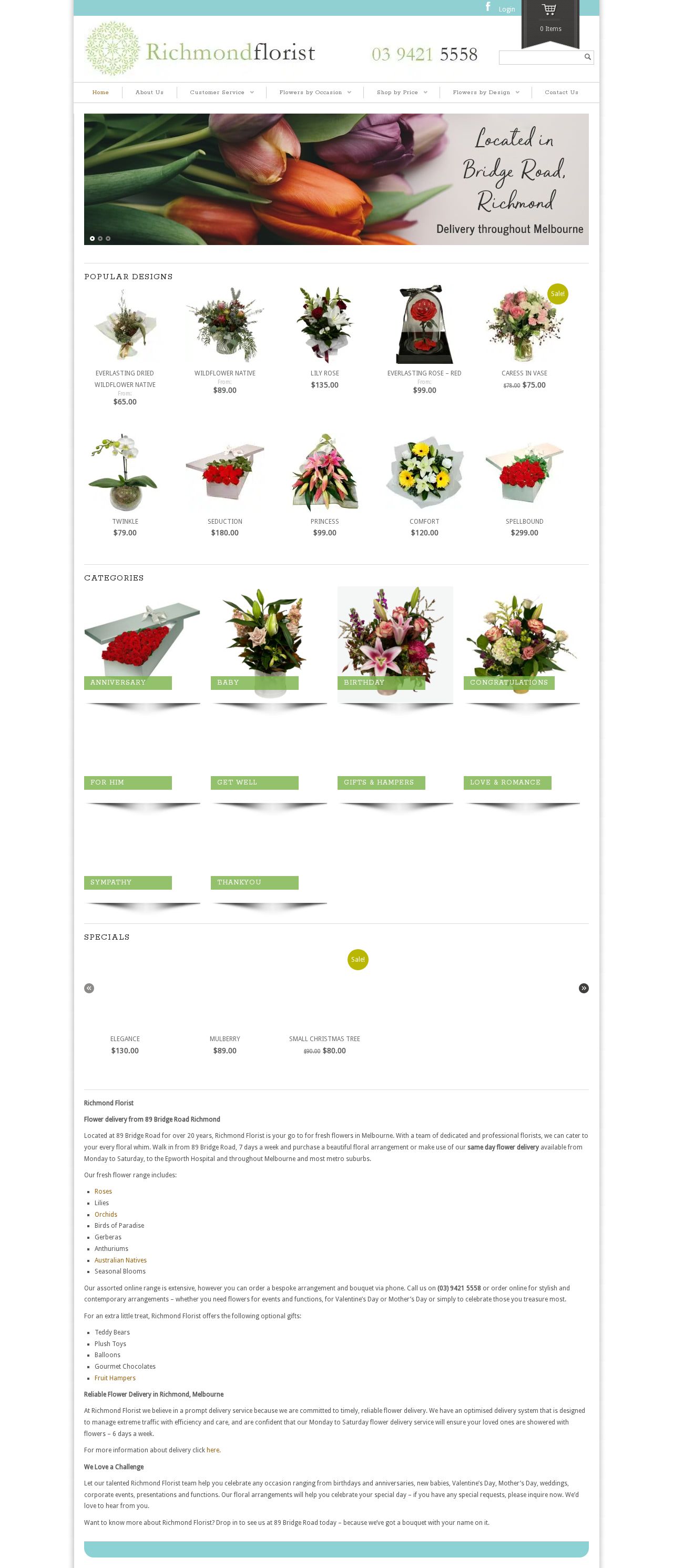 Melbourne Florist website