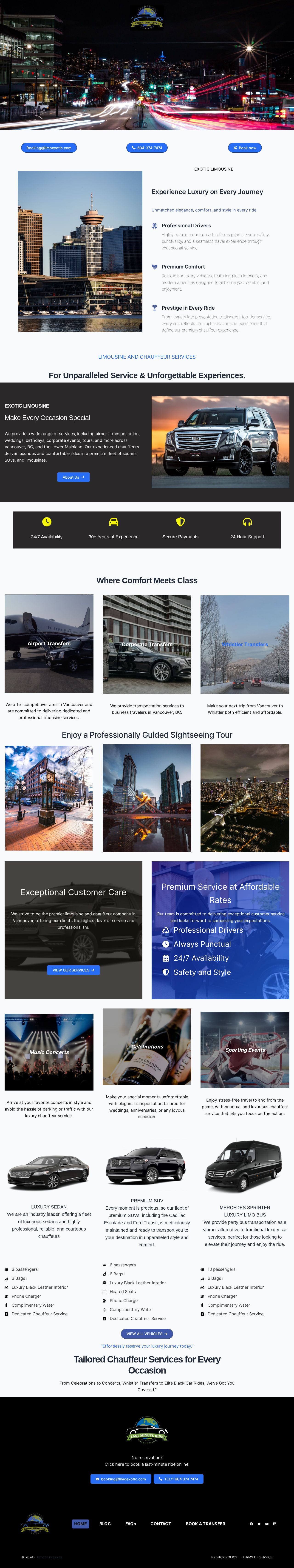 JC Limousine website