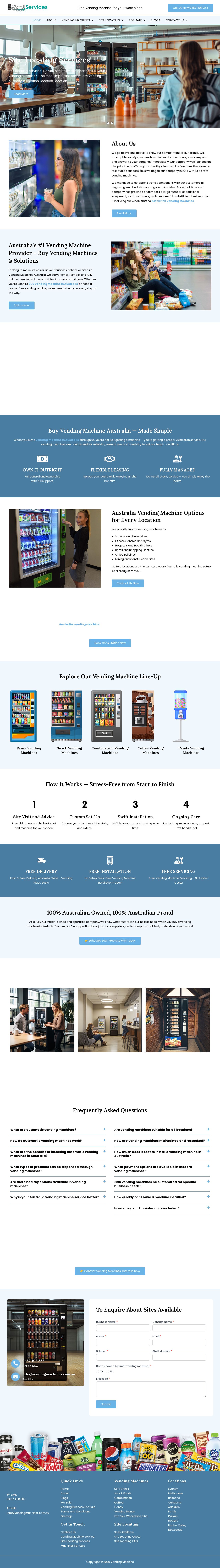 Vending Machines website
