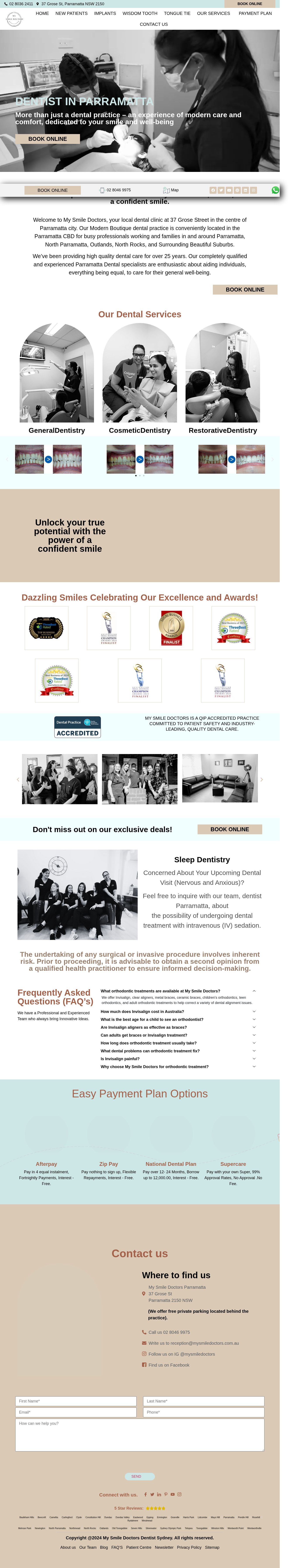 My Smile Doctors website