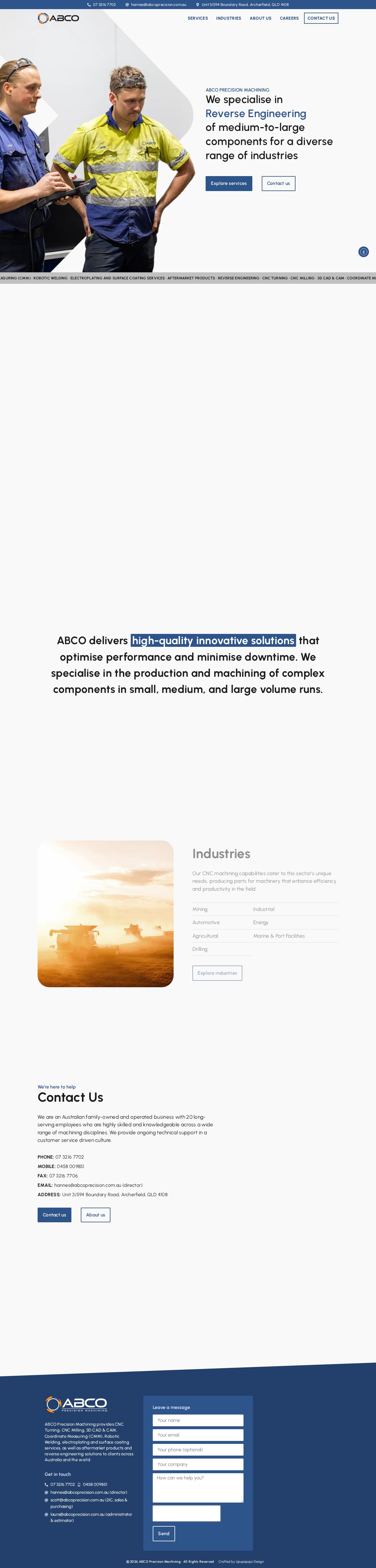 Cnc Machining | Abco website