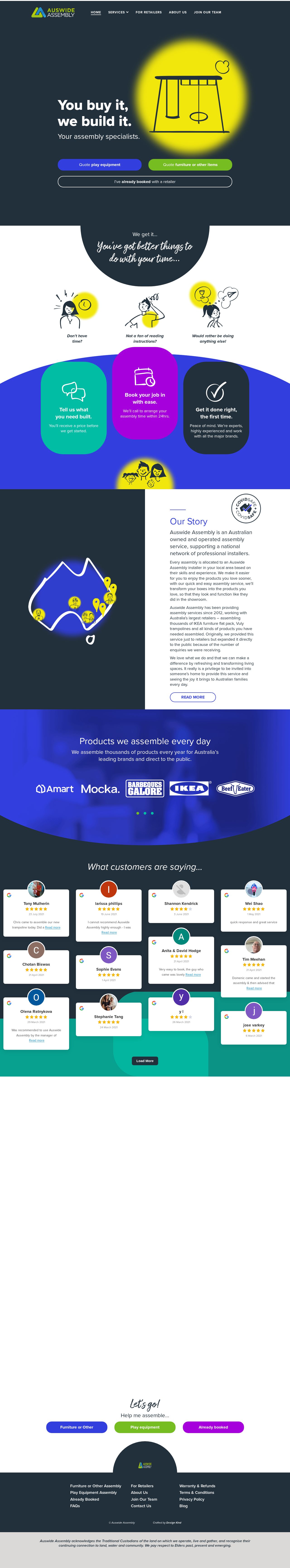 Auswide Installations website
