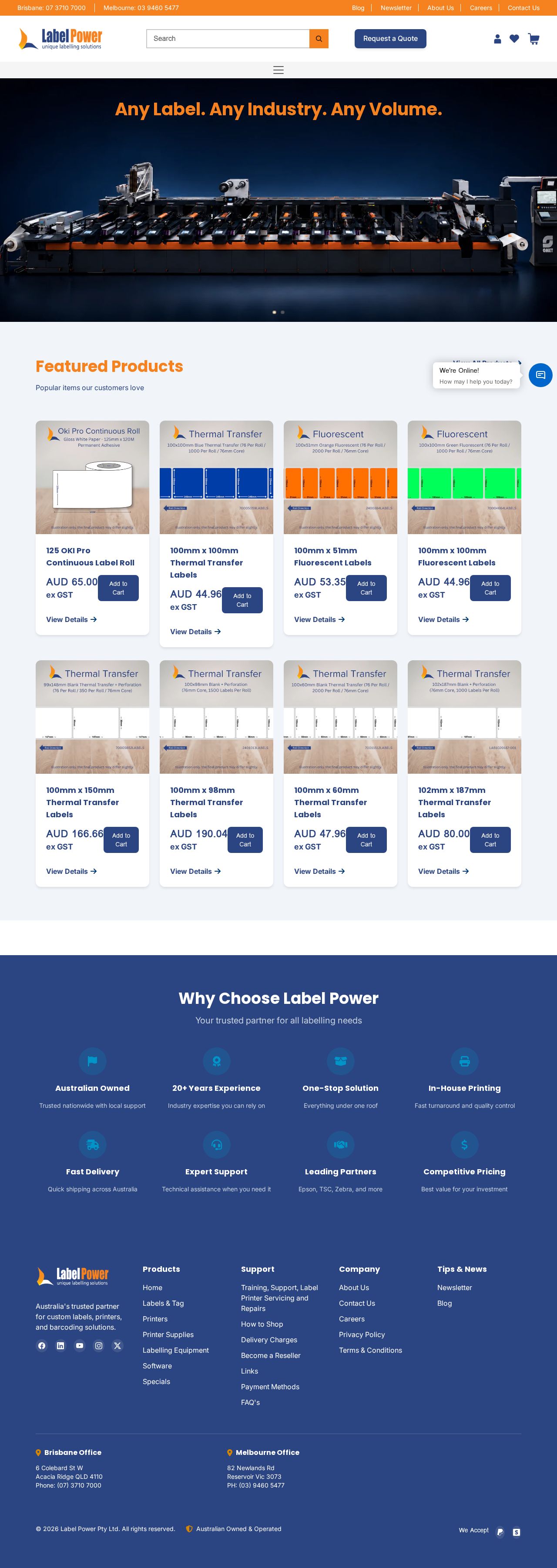 Label Power Pty Ltd website
