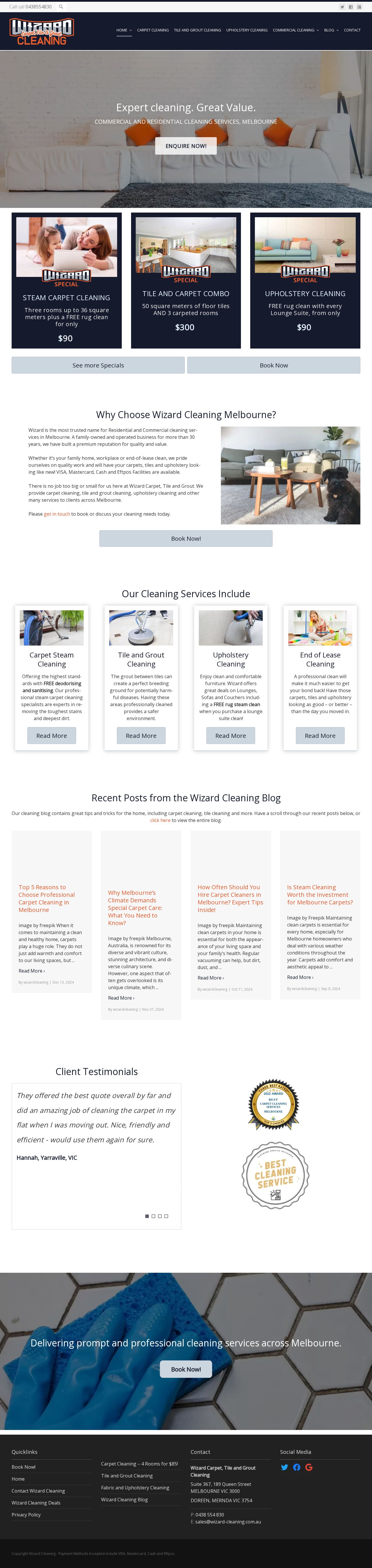 Wizard Tile and Grout Cleaning website
