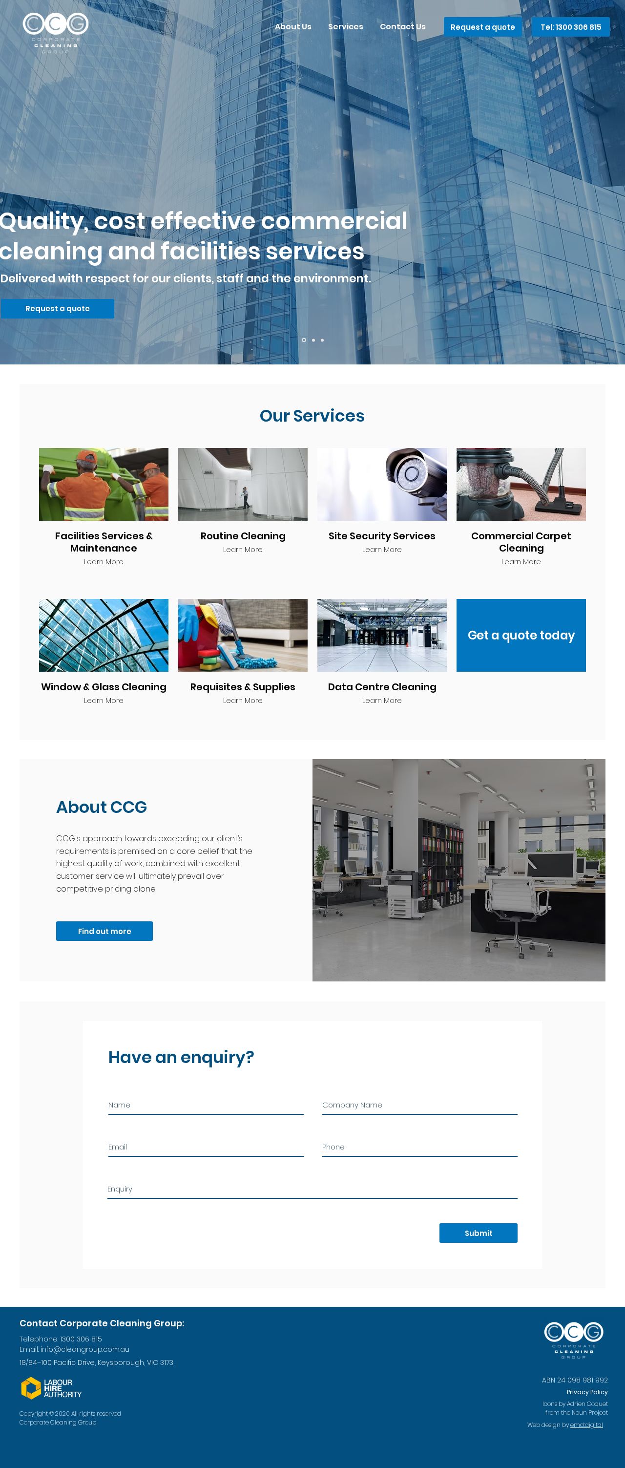 Corporate Cleaning Group website