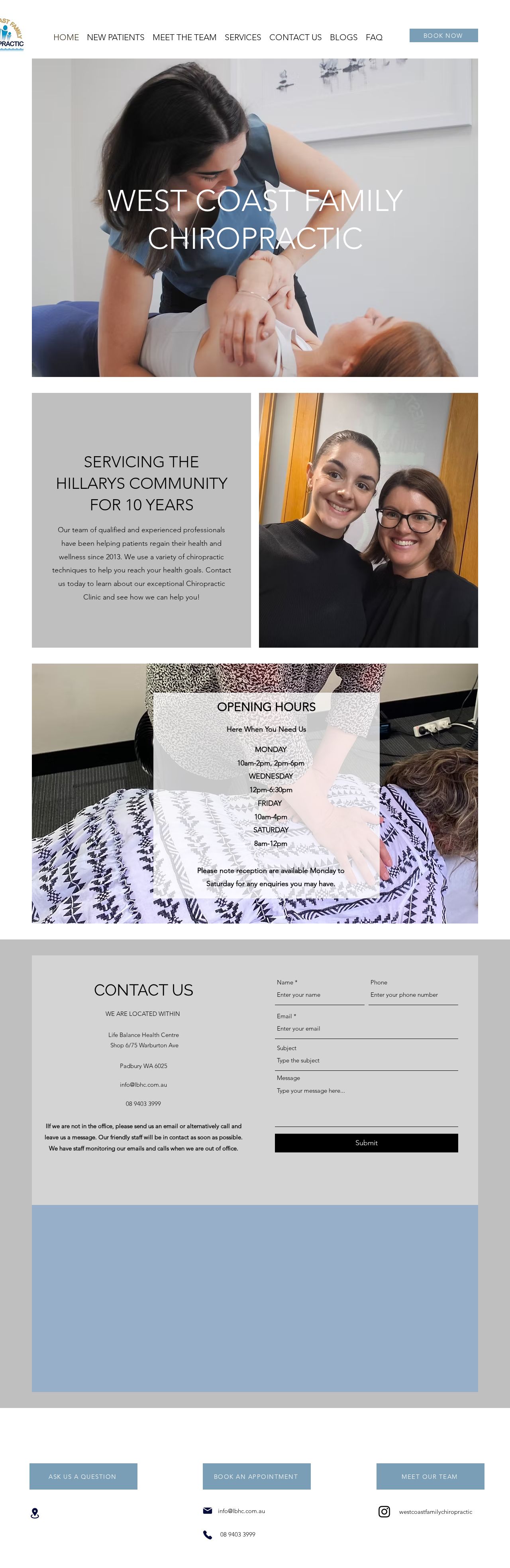 Stacey Burke Chiropractor Hillarys website