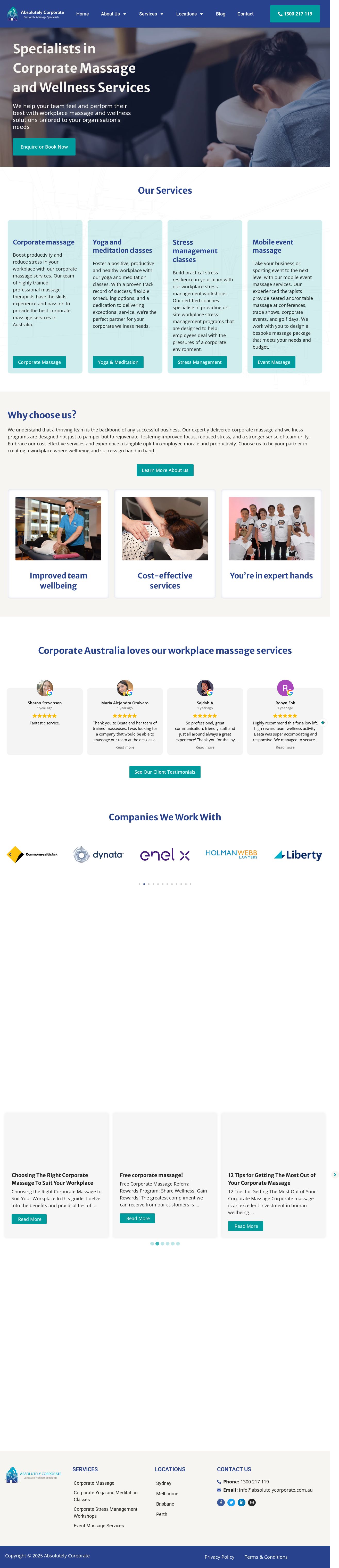 ABSOLUTELY CORPORATE website