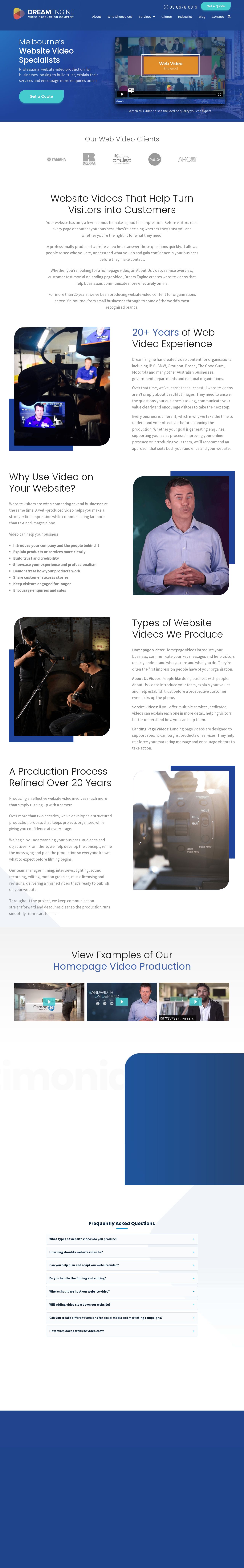 Web Video Melbourne website