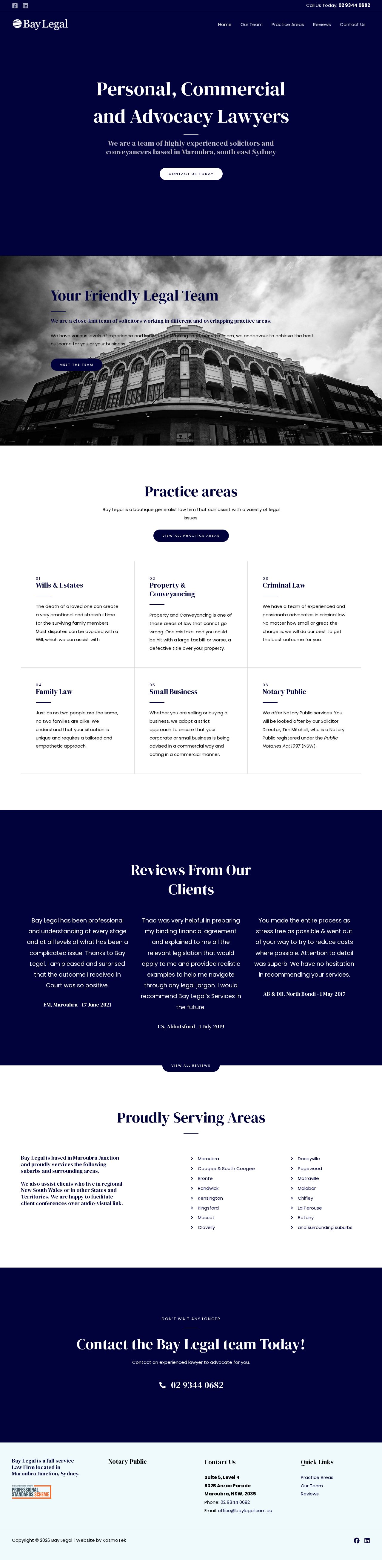 Bay Legal website
