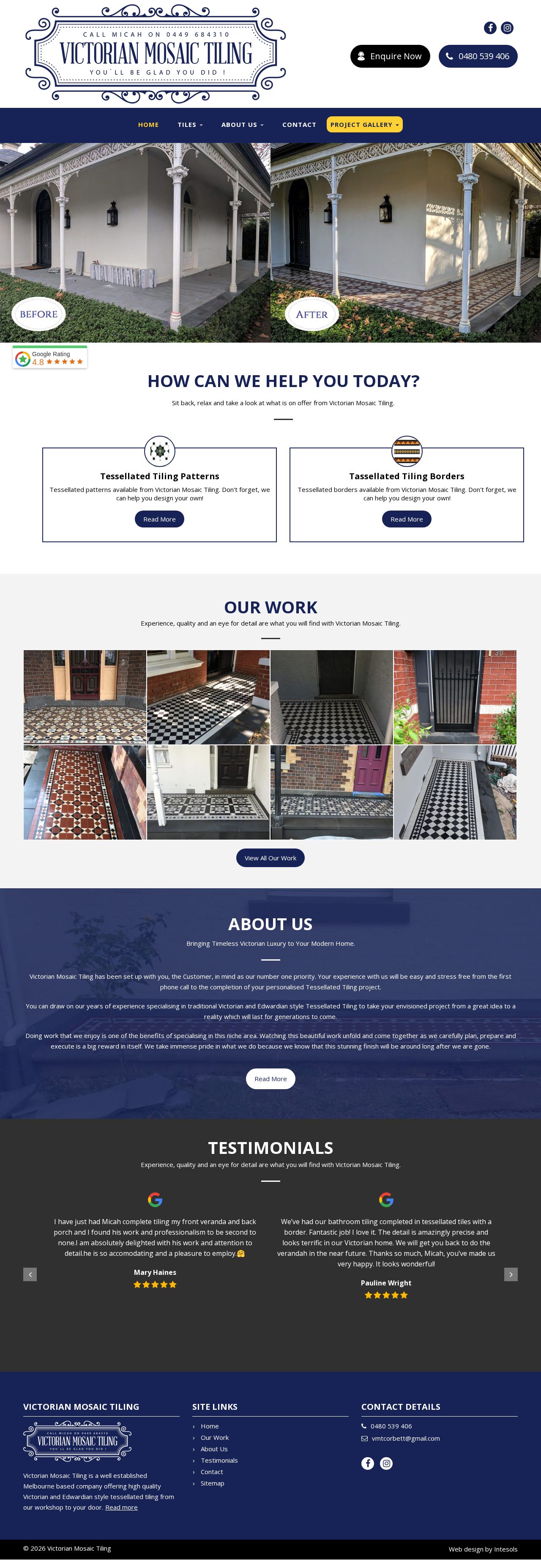 Victorian Mosaic Tiling website