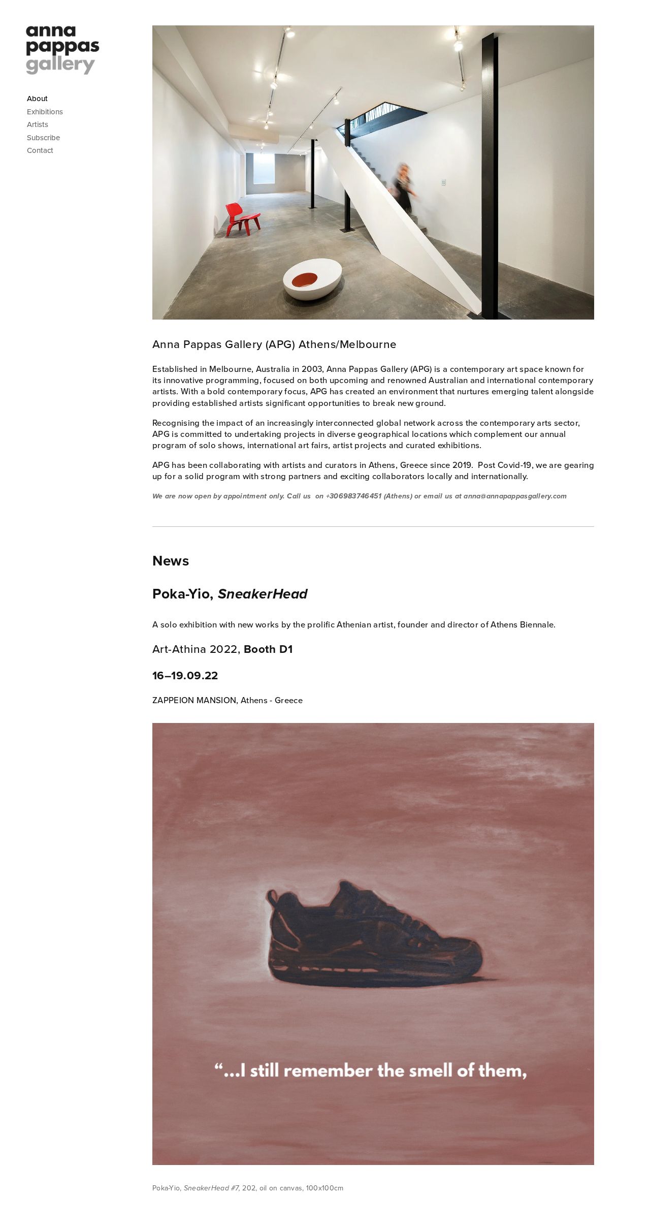 Anna Pappas Gallery website