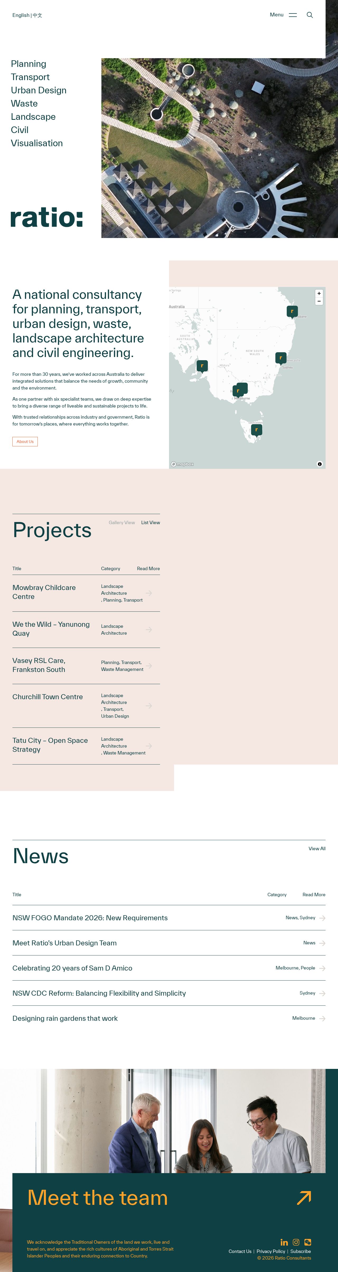 Ratio Consultants website