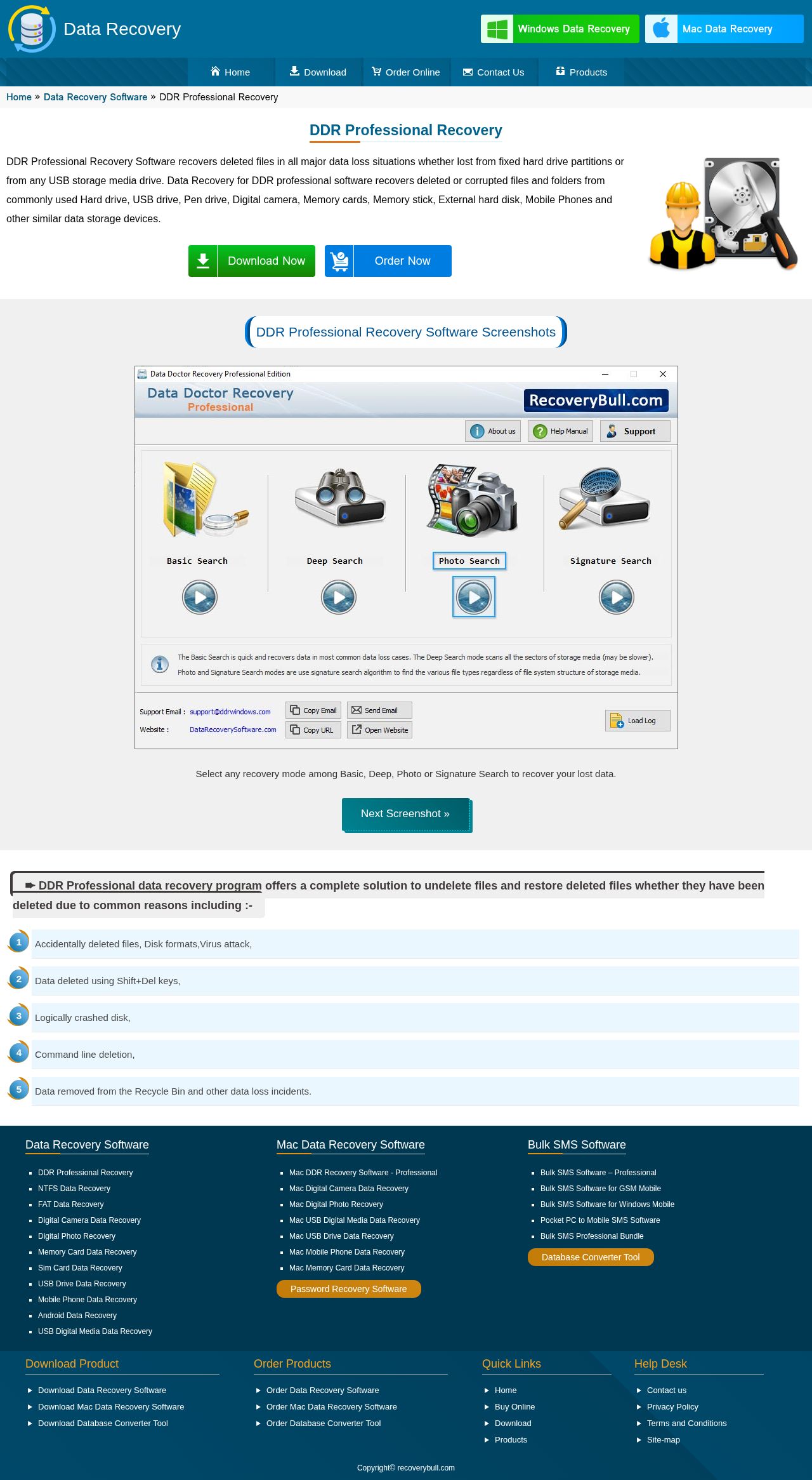 Data recovery software website
