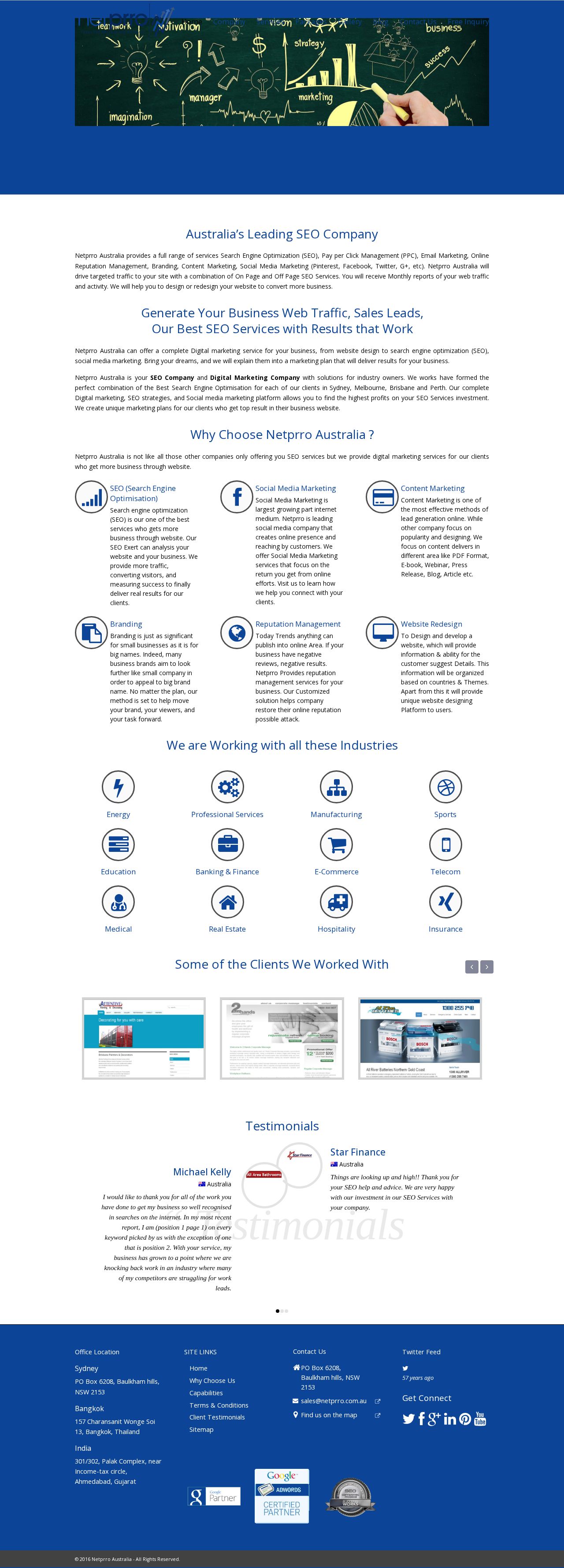 Seo Company Sydney, Marketing Consultants website