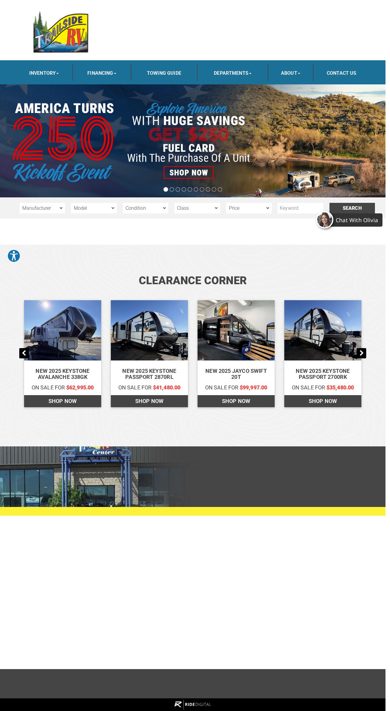Winnebago Class A website