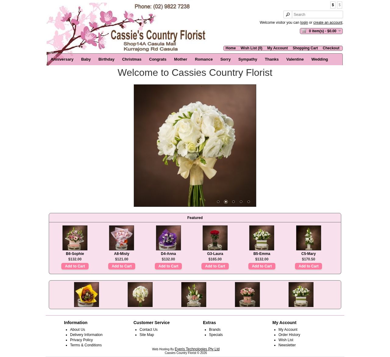 Cassie's Country Florist website