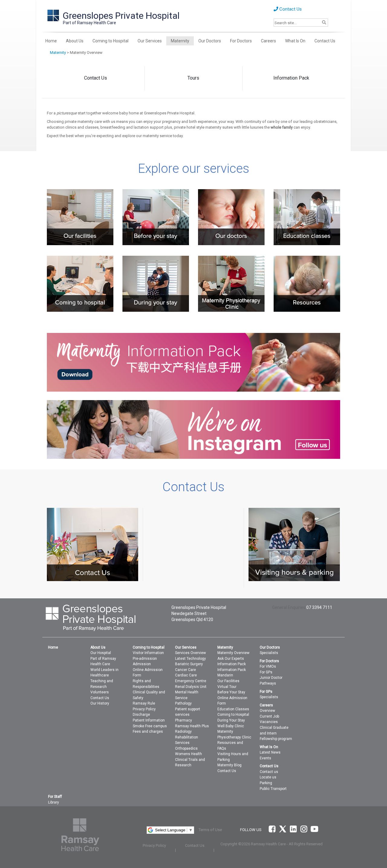 Greenslopes Private Hospital website