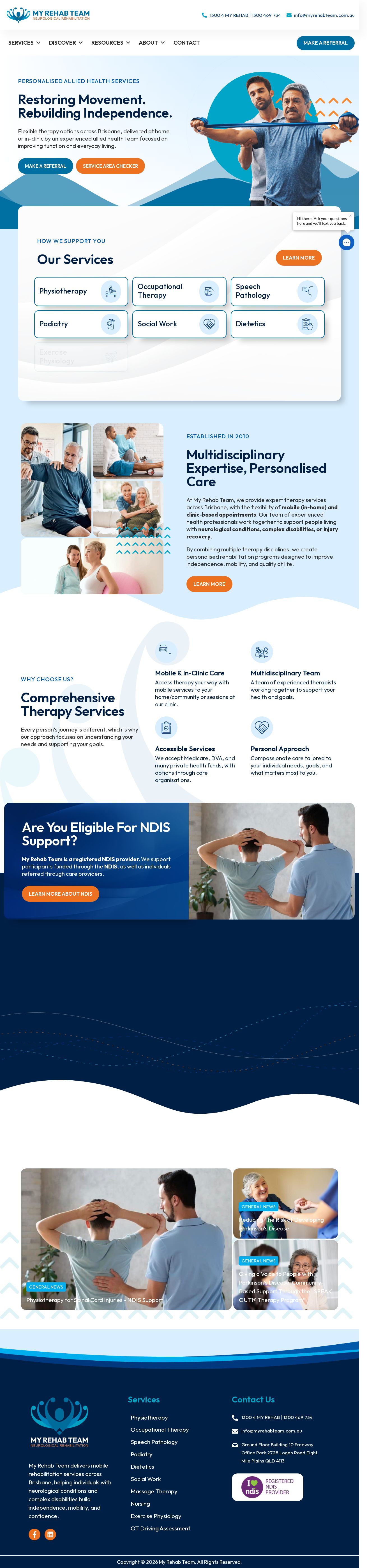 Occupational Therapy Brisbane website