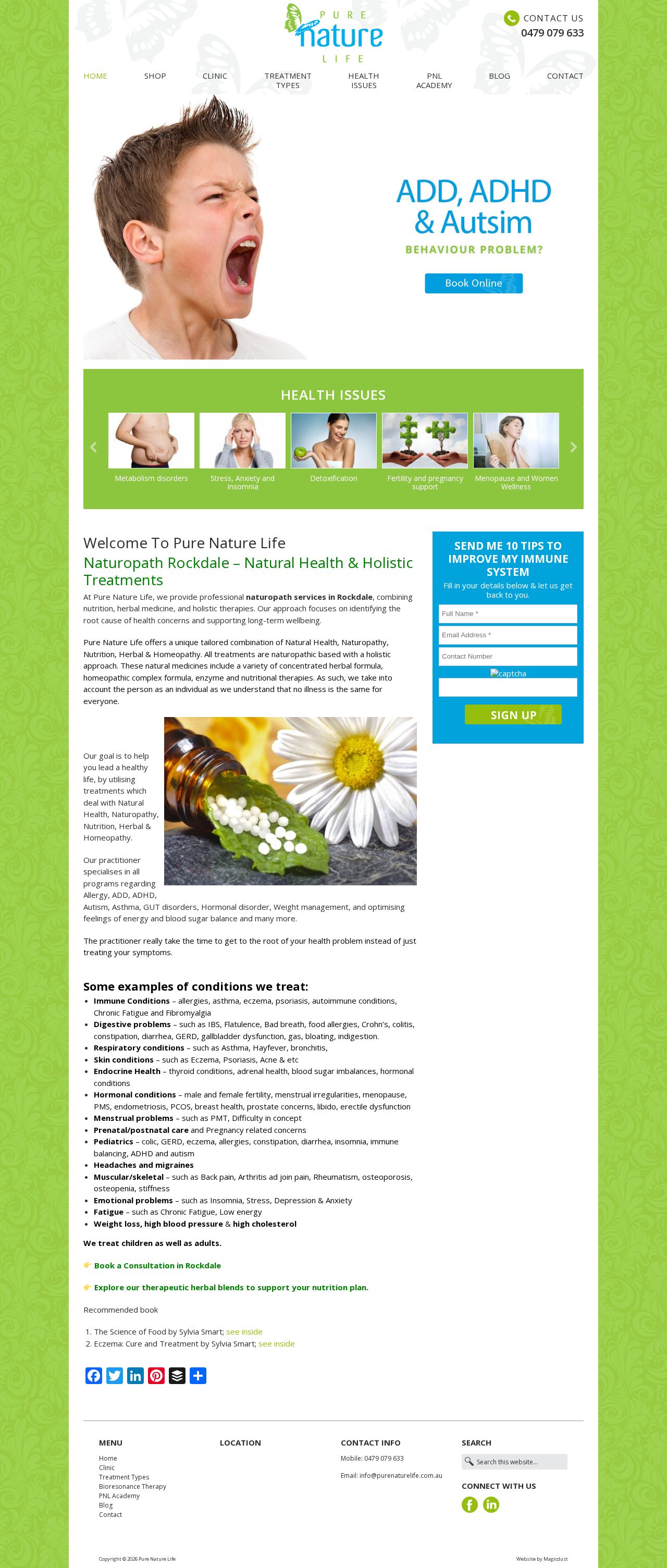 Pure Nature Life website
