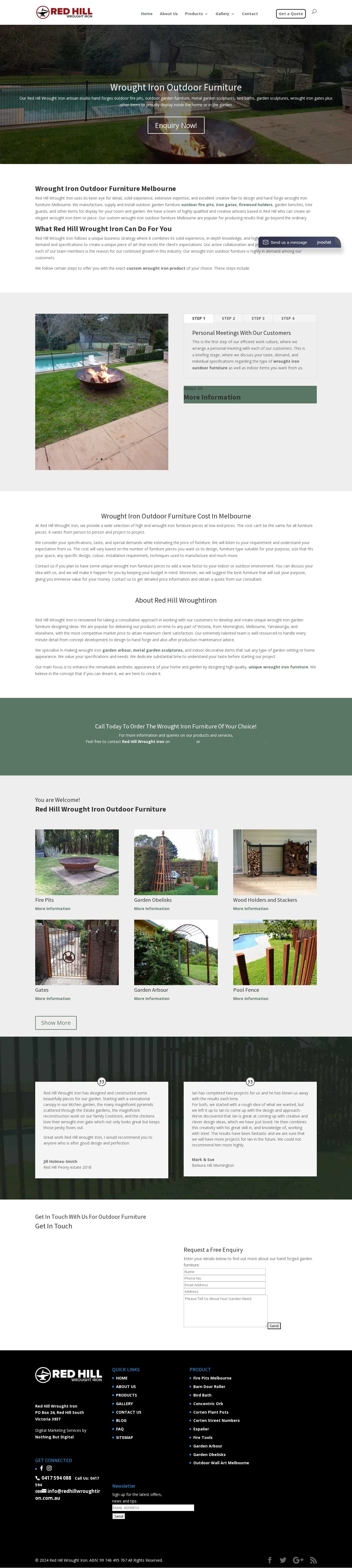 Red Hill Wrought Iron website