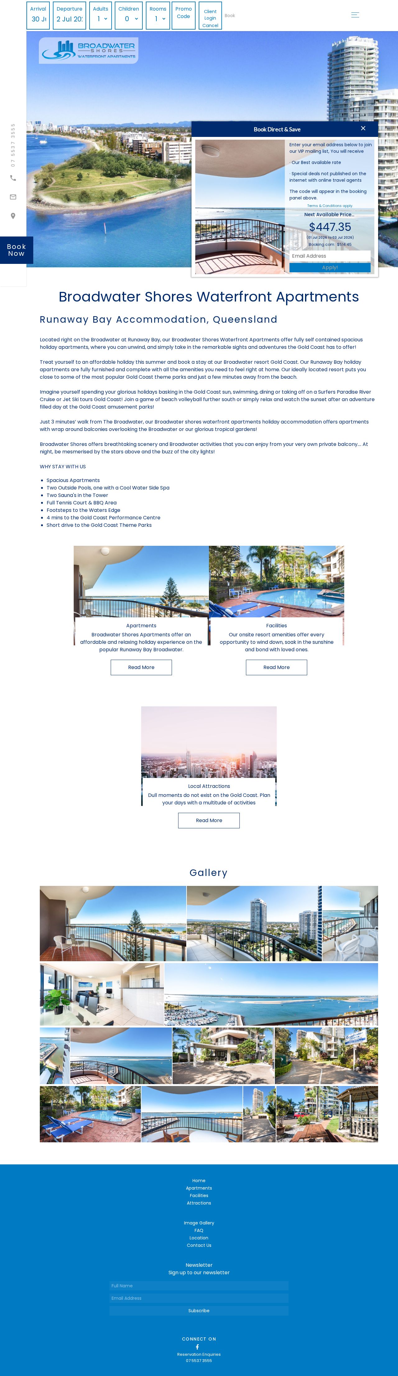Broadwater Shores website