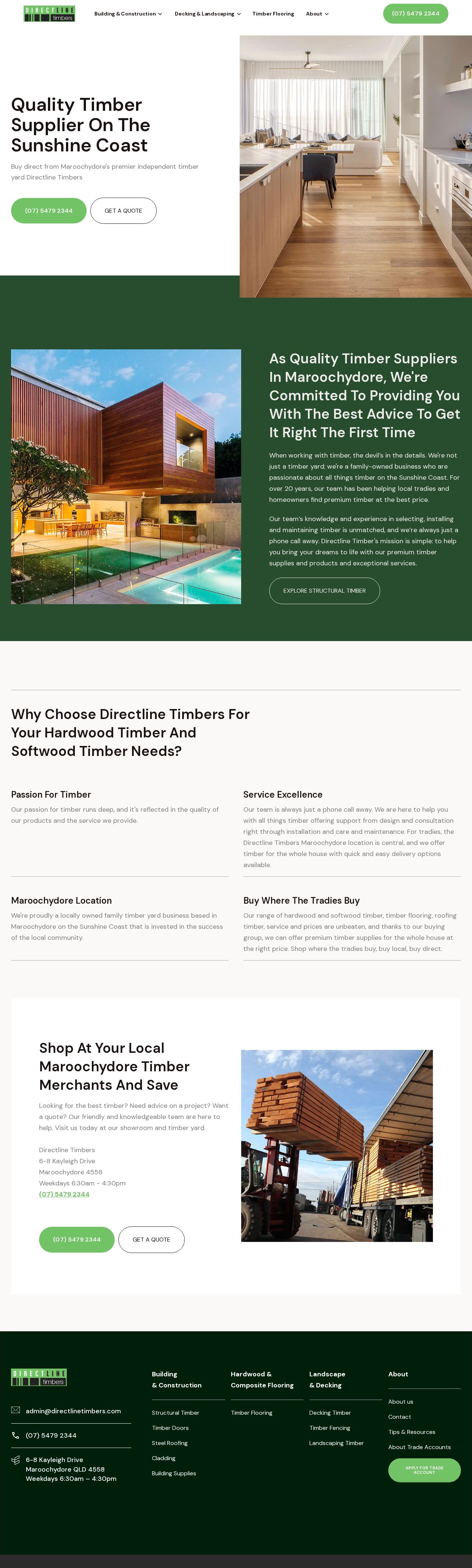 DirectLine Timbers website