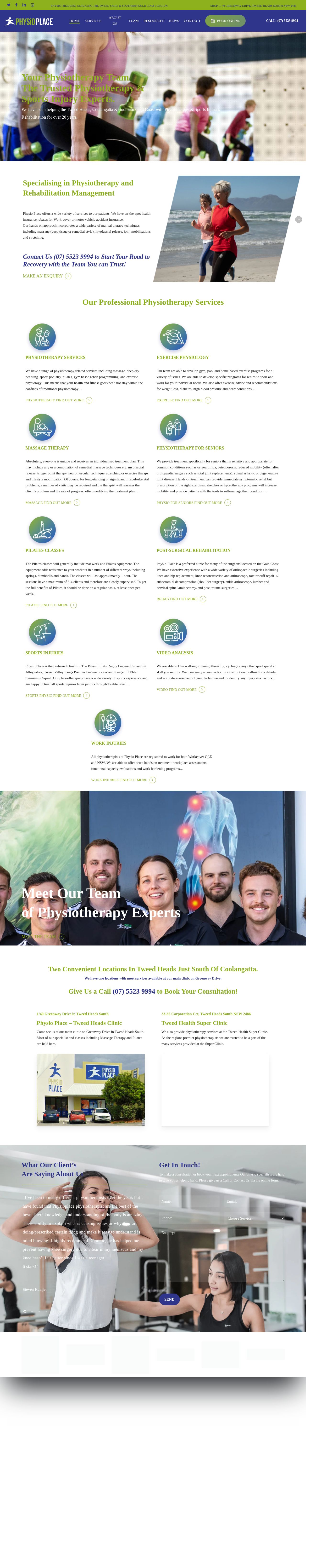 Physio Place website