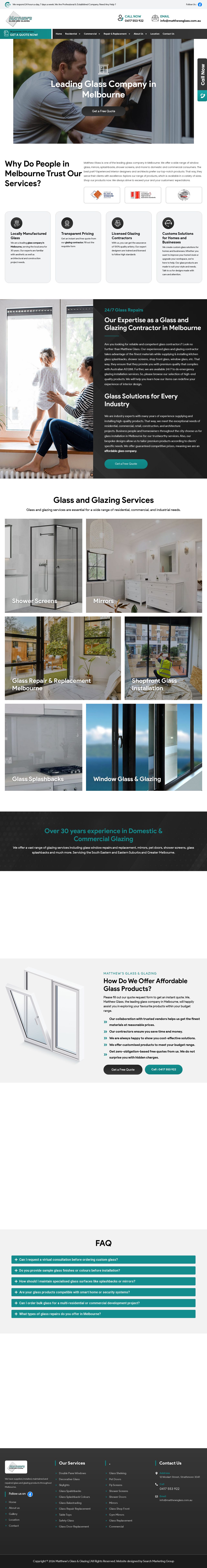 Matthewsglass website