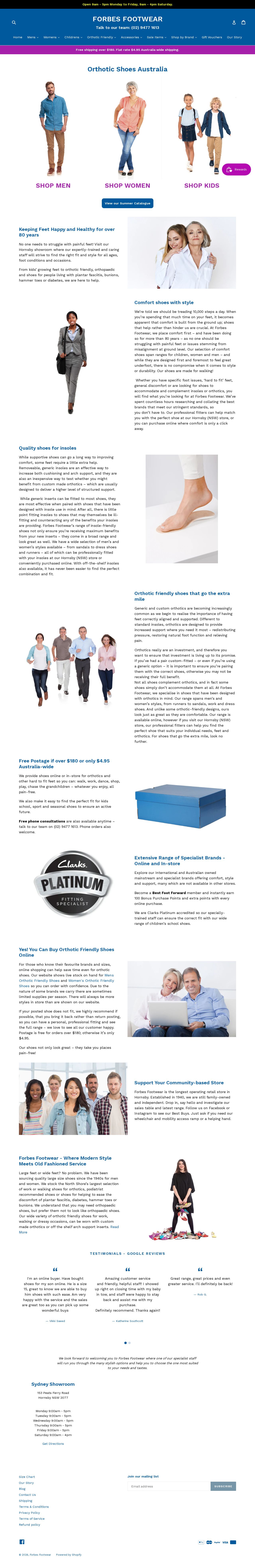 Forbes Footwear website