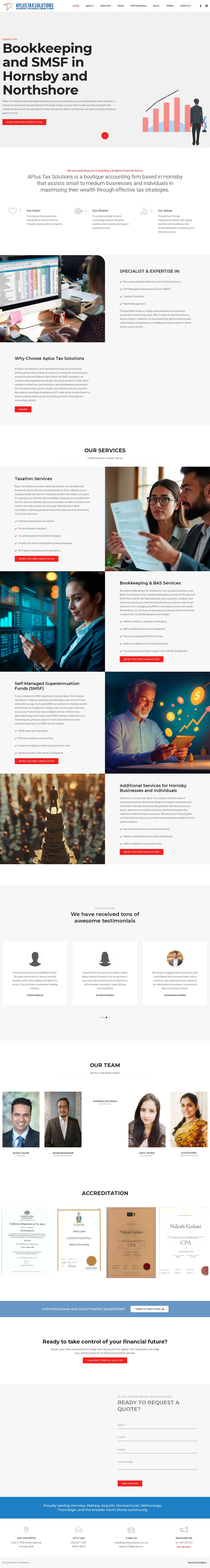 Aplus Tax Solutions website