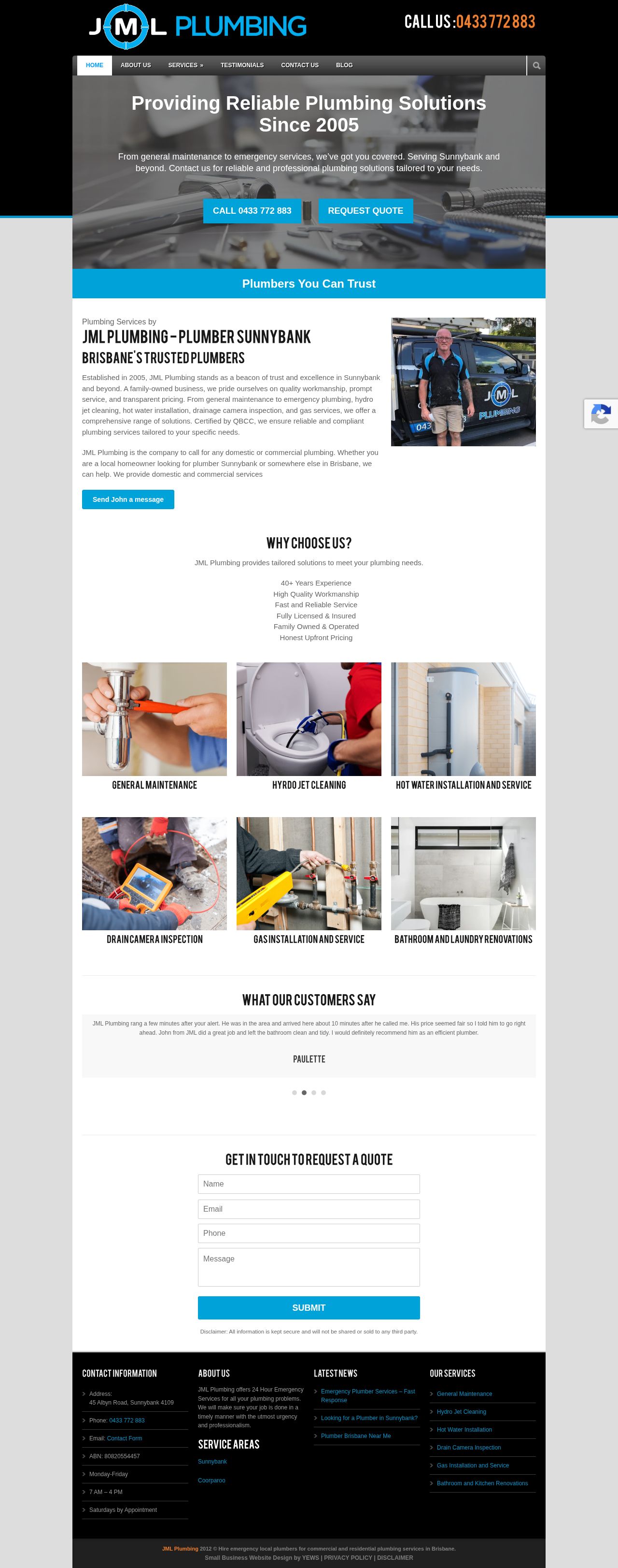 JMLplumbing website