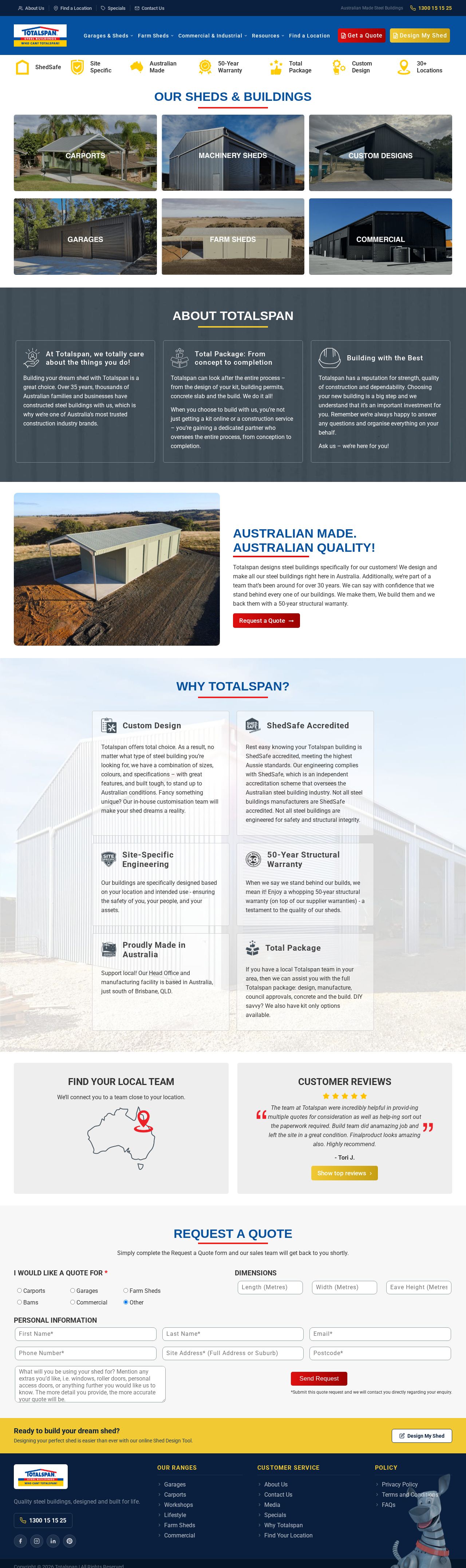 Total Span website