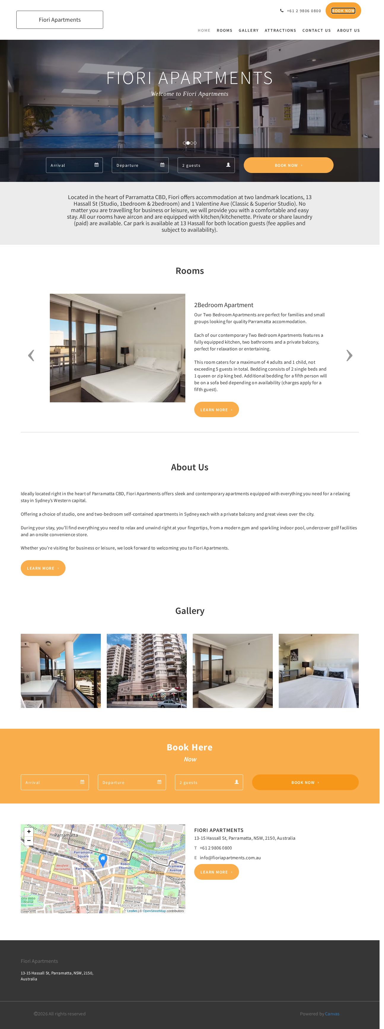 Fiori Apartments website