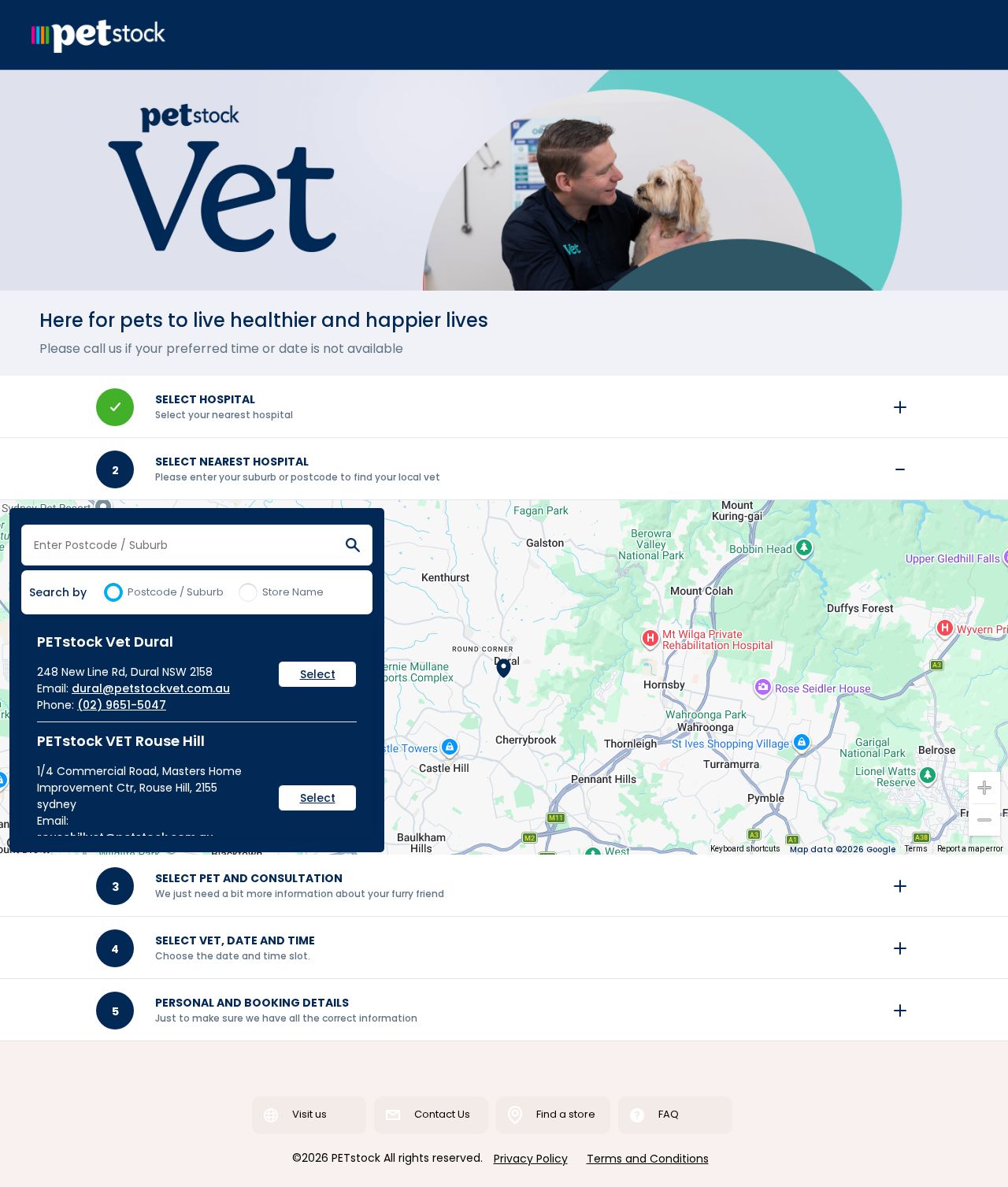 Central Coast Vet website