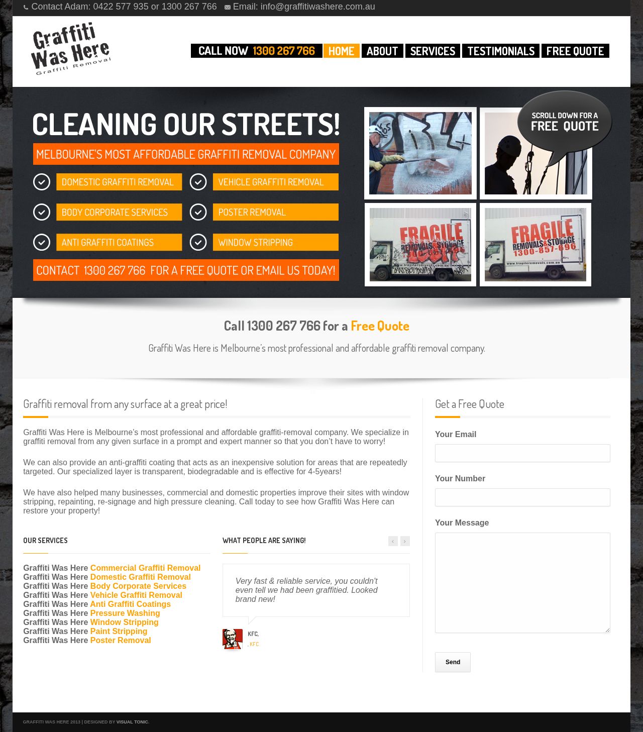 Graffiti Was Here - Graffiti Removal website