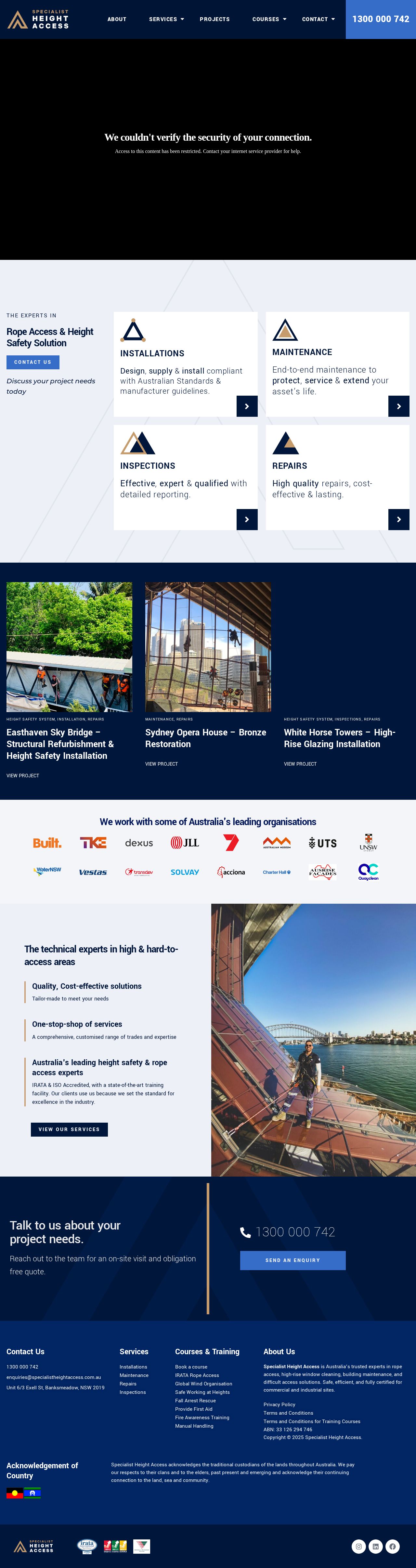 Specialist Height Access Pty Ltd website